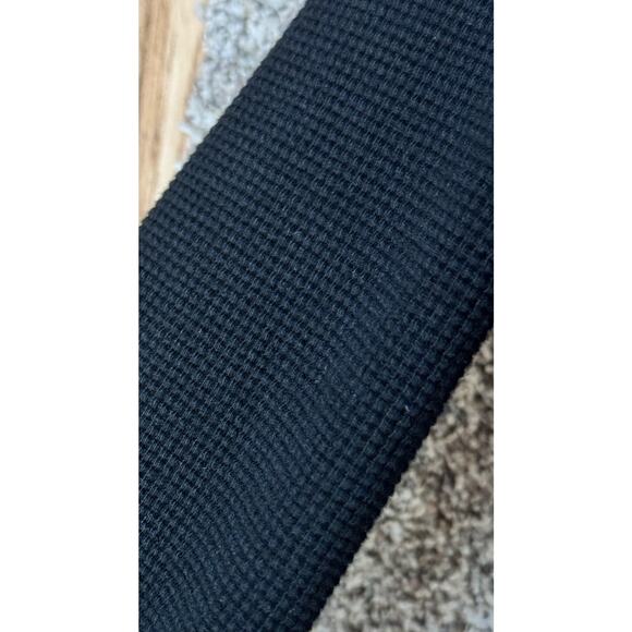 Comfrt Waffle Lounge Long Sleeve Pullover Black Onyx Unisex Sz XS Cozycore Shirt - Picture 5 of 8